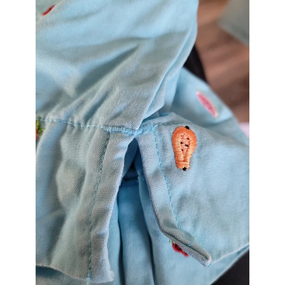 Gymboree Toddler Girl 3 Blue Fruit Embroidered Shorts Watermelon Keychain‎ #1